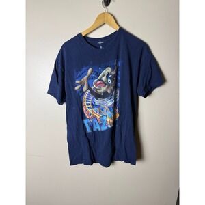 Six Flags‎ Taz-Nado Looney Tunes Graphic T-Shirt Mens L Blue